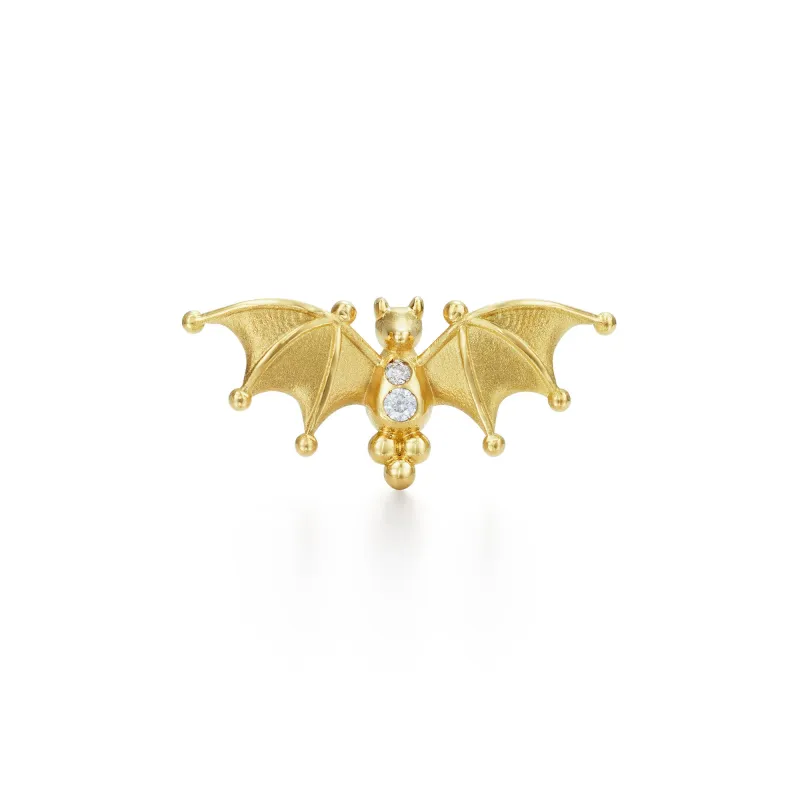 18K Mini Bat Earring sold by TEMPLE ST CLAIR