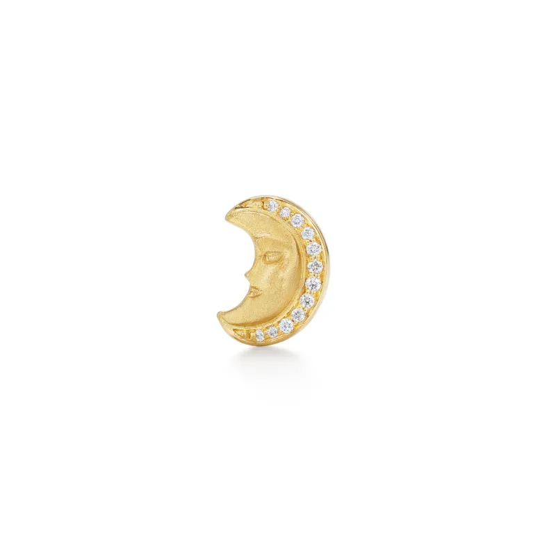 18K Mini Crescent Earring sold by TEMPLE ST CLAIR