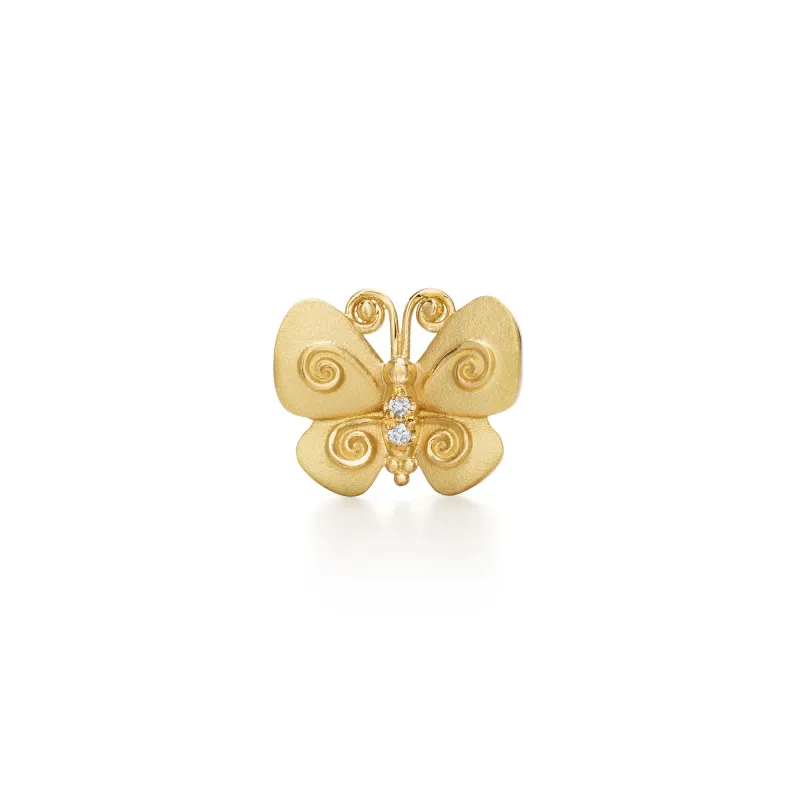 18K Mini Butterfly Earring sold by TEMPLE ST CLAIR