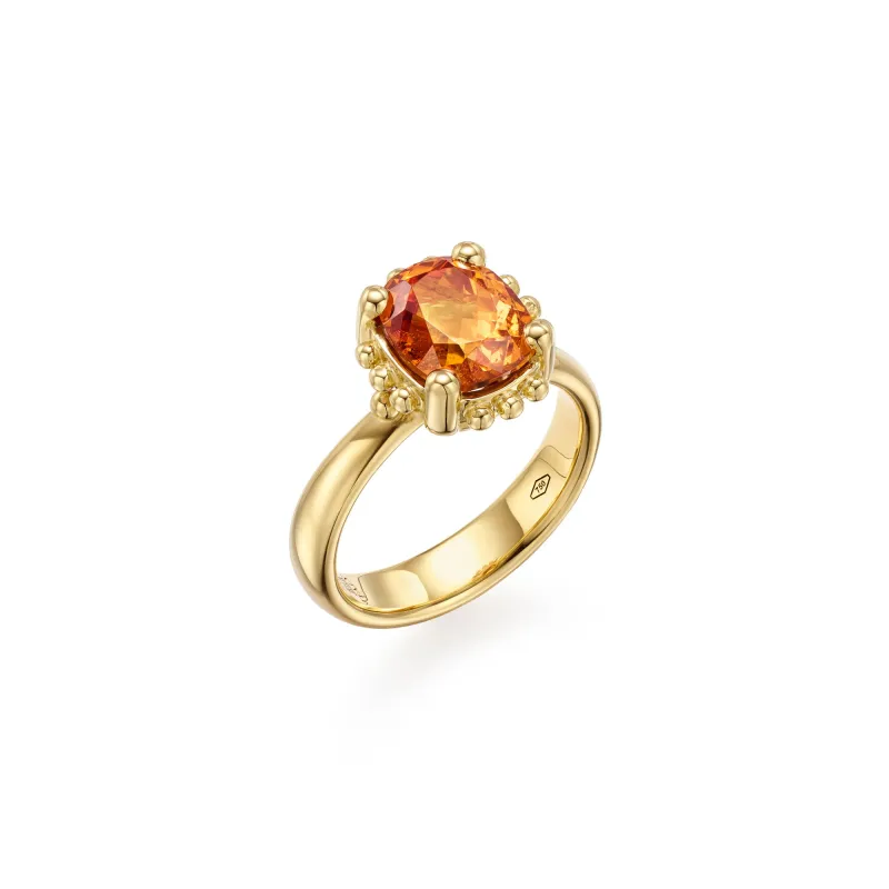 18K Spessartite Garnet Sassini Ring sold by TEMPLE ST CLAIR