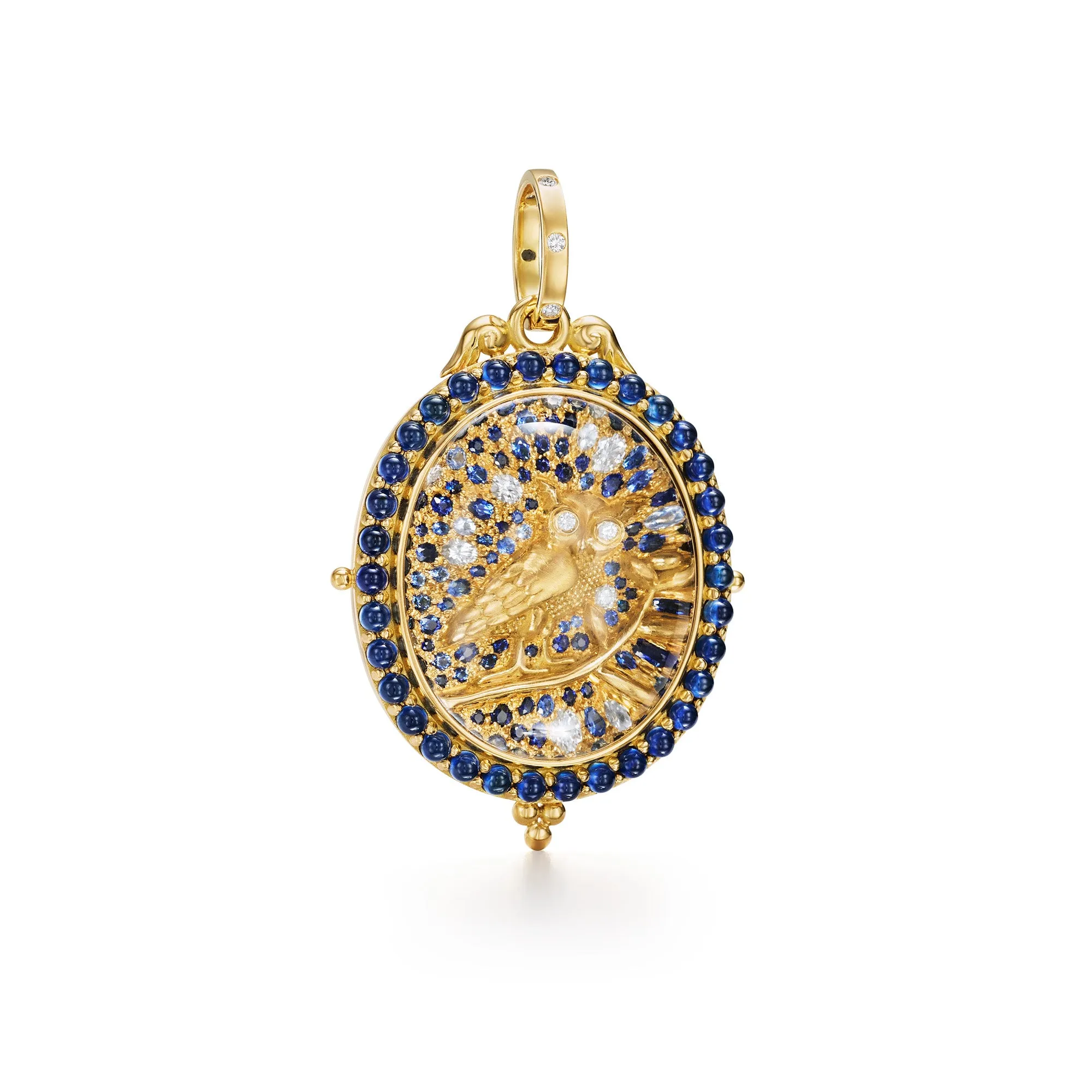 18K Blue Sapphire Nocturne Owl Locket sold by TEMPLE ST CLAIR product image thumbnail 2