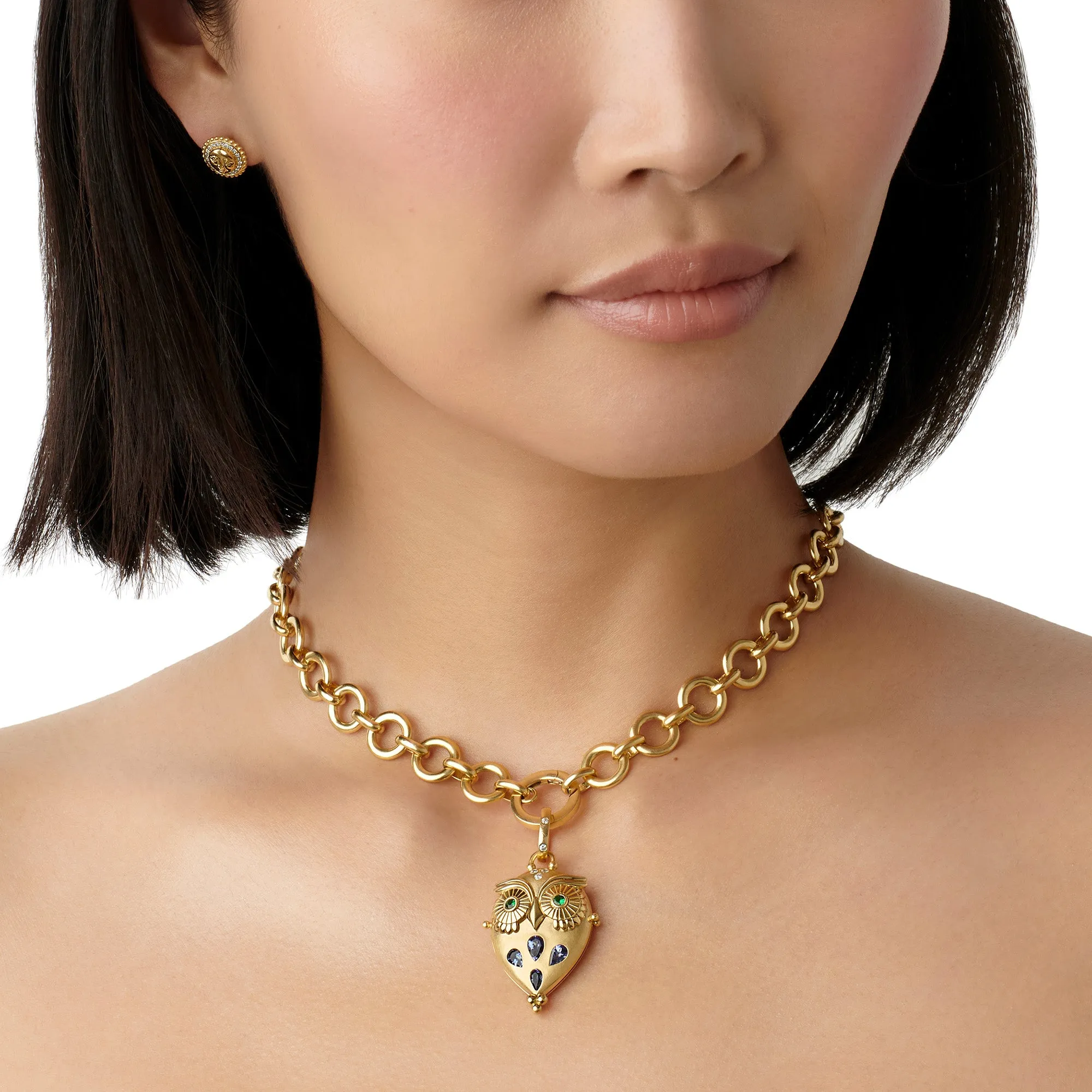 18K Tanzanite Night Owl Locket sold by TEMPLE ST CLAIR product image thumbnail 3