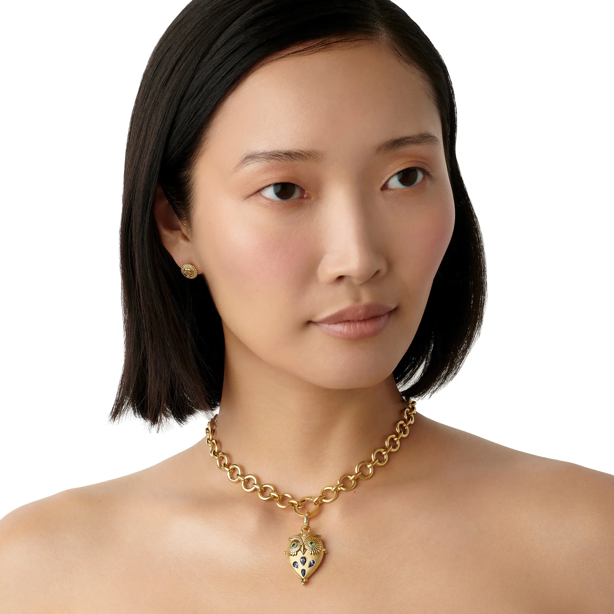 18K Tanzanite Night Owl Locket sold by TEMPLE ST CLAIR product image thumbnail 2