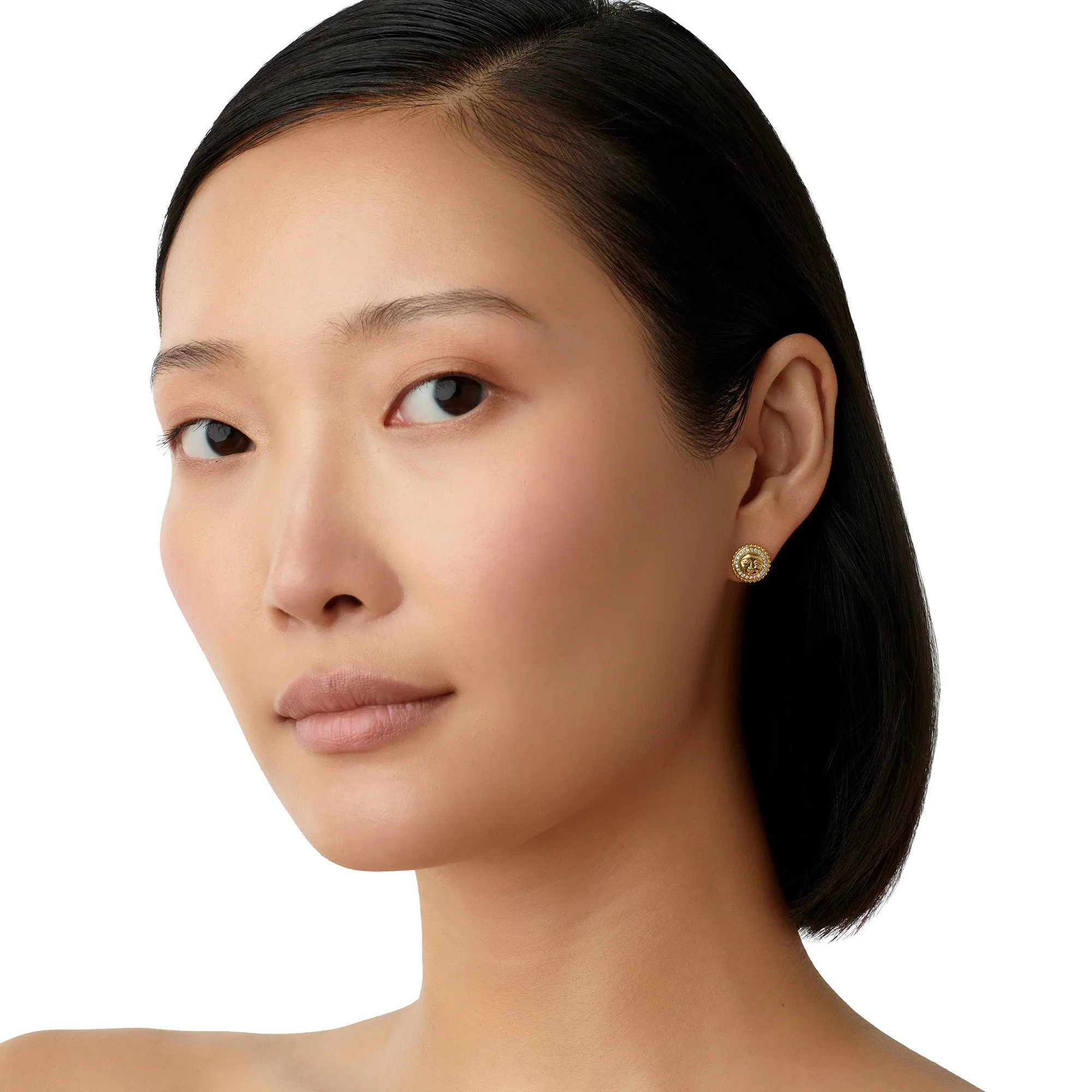 18K Full Moon Earrings sold by TEMPLE ST CLAIR product image thumbnail 2