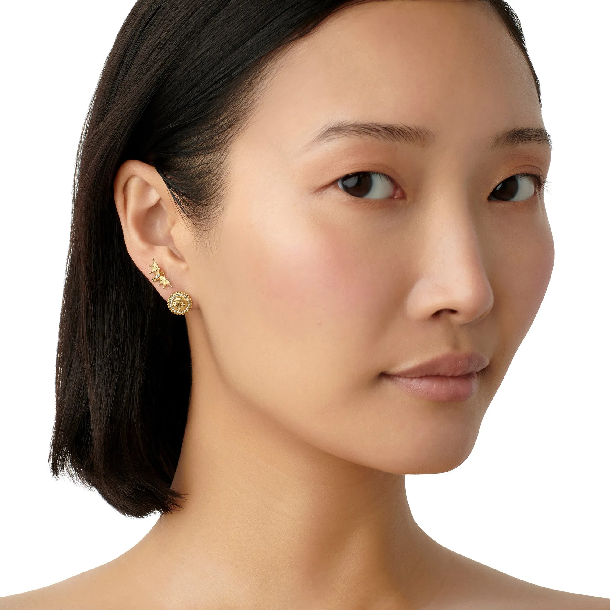 18K Full Moon Earrings sold by TEMPLE ST CLAIR product image thumbnail 3