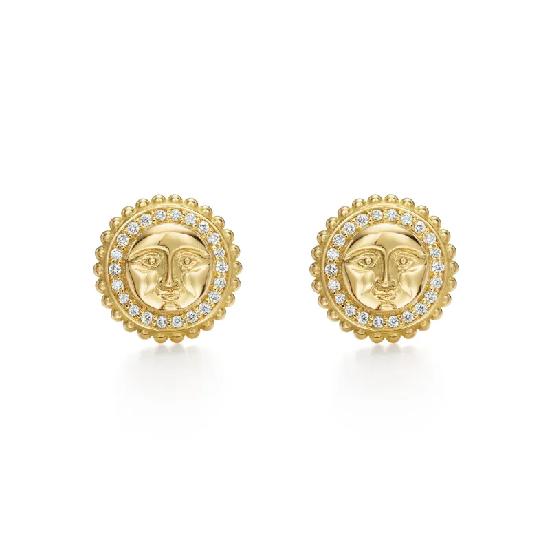 18K Full Moon Earrings sold by TEMPLE ST CLAIR