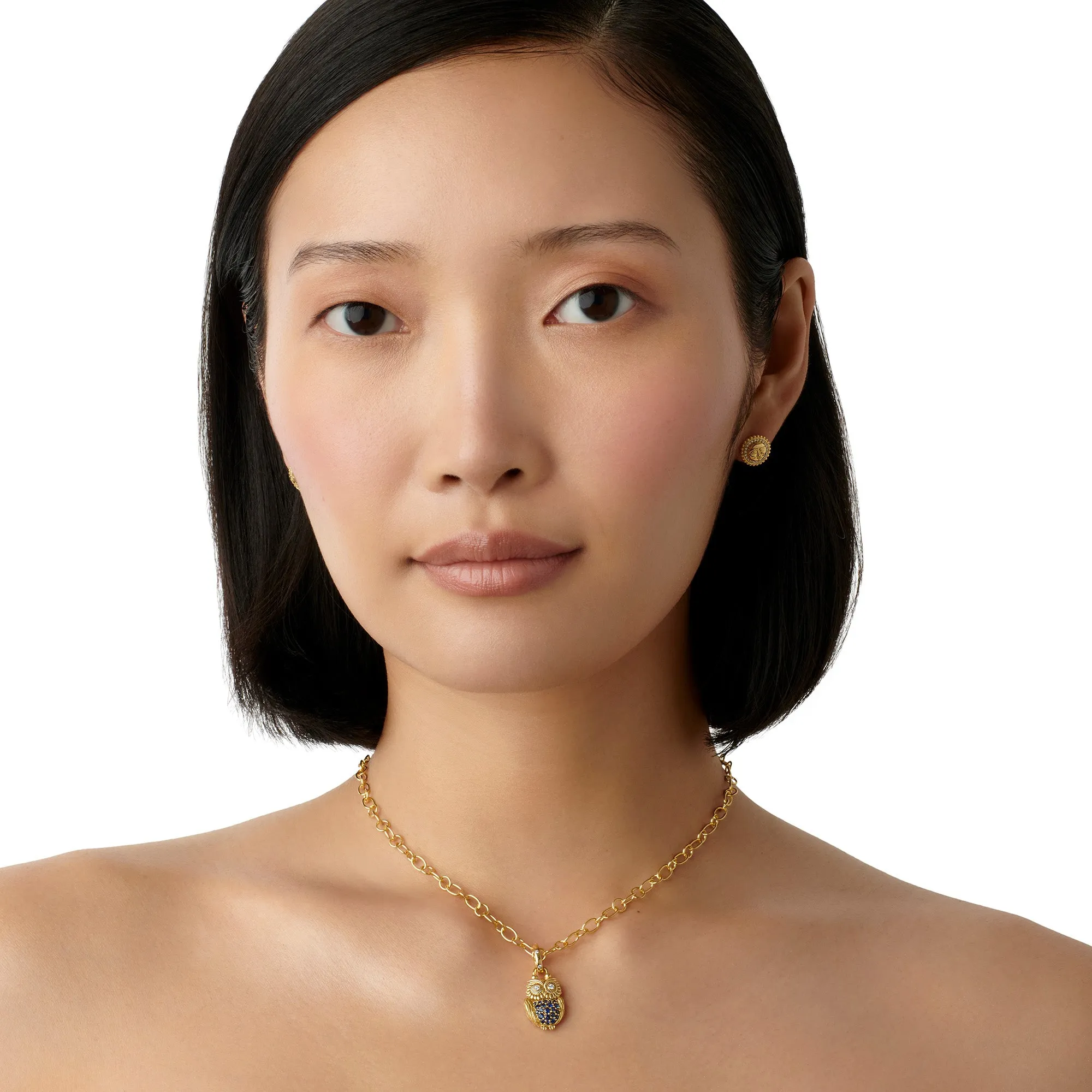 18K Blue Sapphire Gemmy Owl Locket sold by TEMPLE ST CLAIR product image thumbnail 2