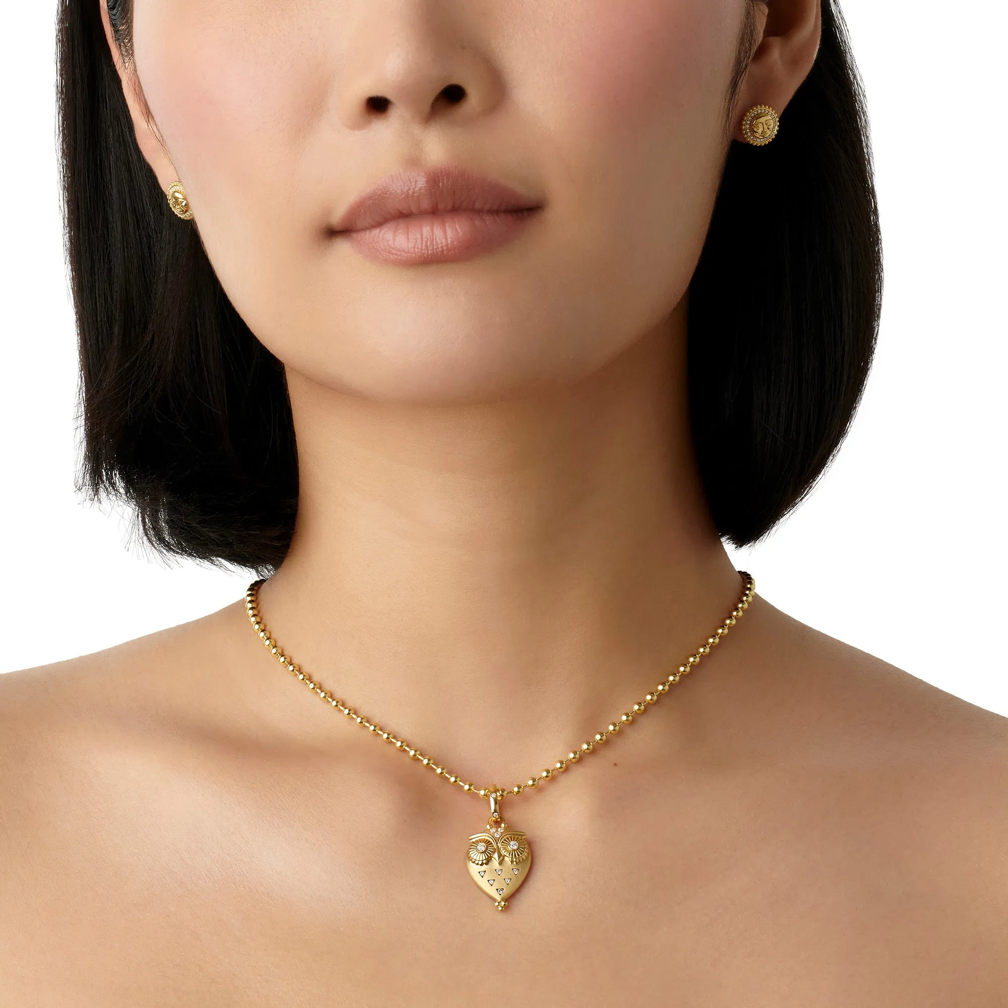 18K Triad Owl Pendant sold by TEMPLE ST CLAIR product image thumbnail 3