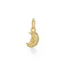 18K Blue Sapphire Crescent Moon Pendant sold by TEMPLE ST CLAIR
