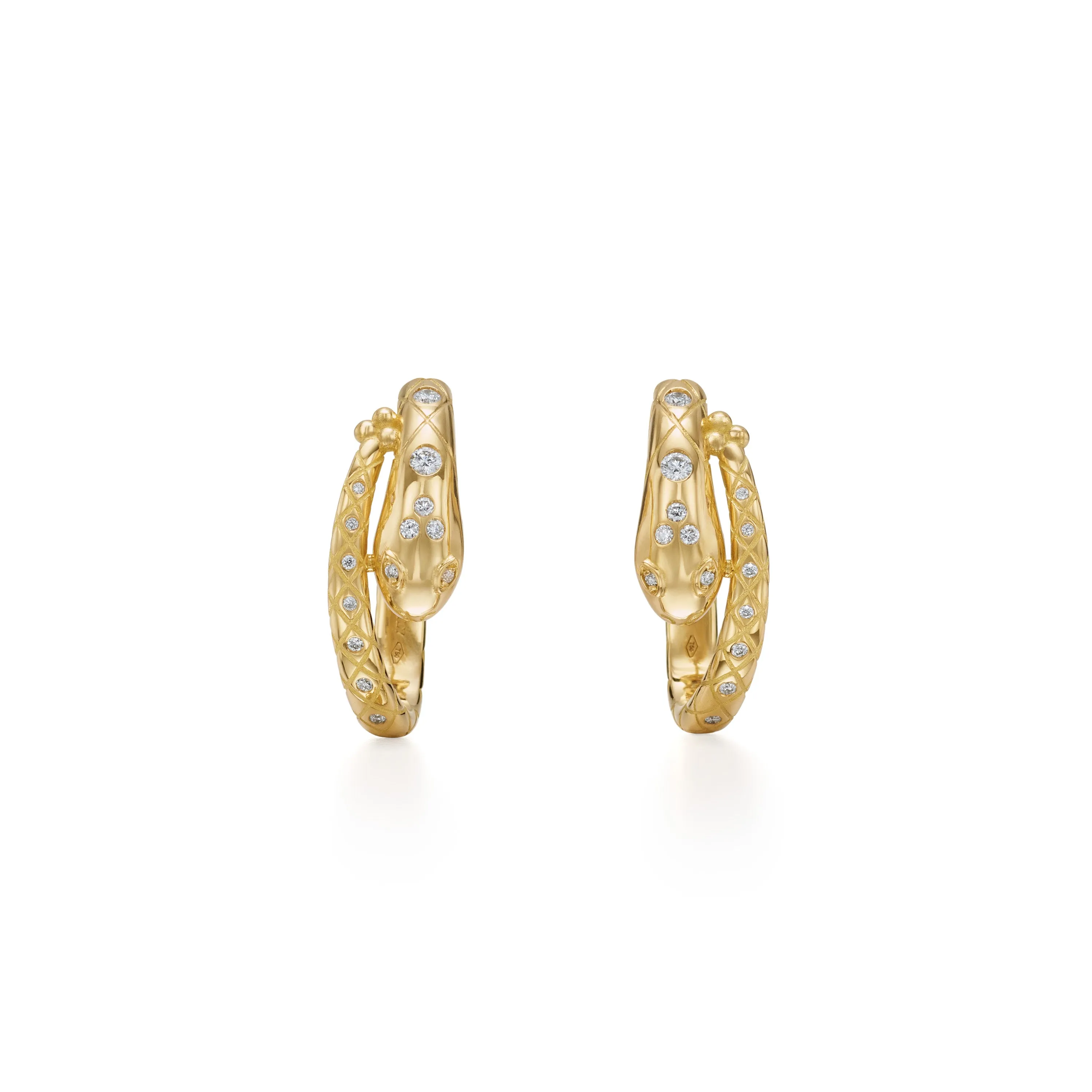 18K Delphi Serpent Hoops sold by TEMPLE ST CLAIR