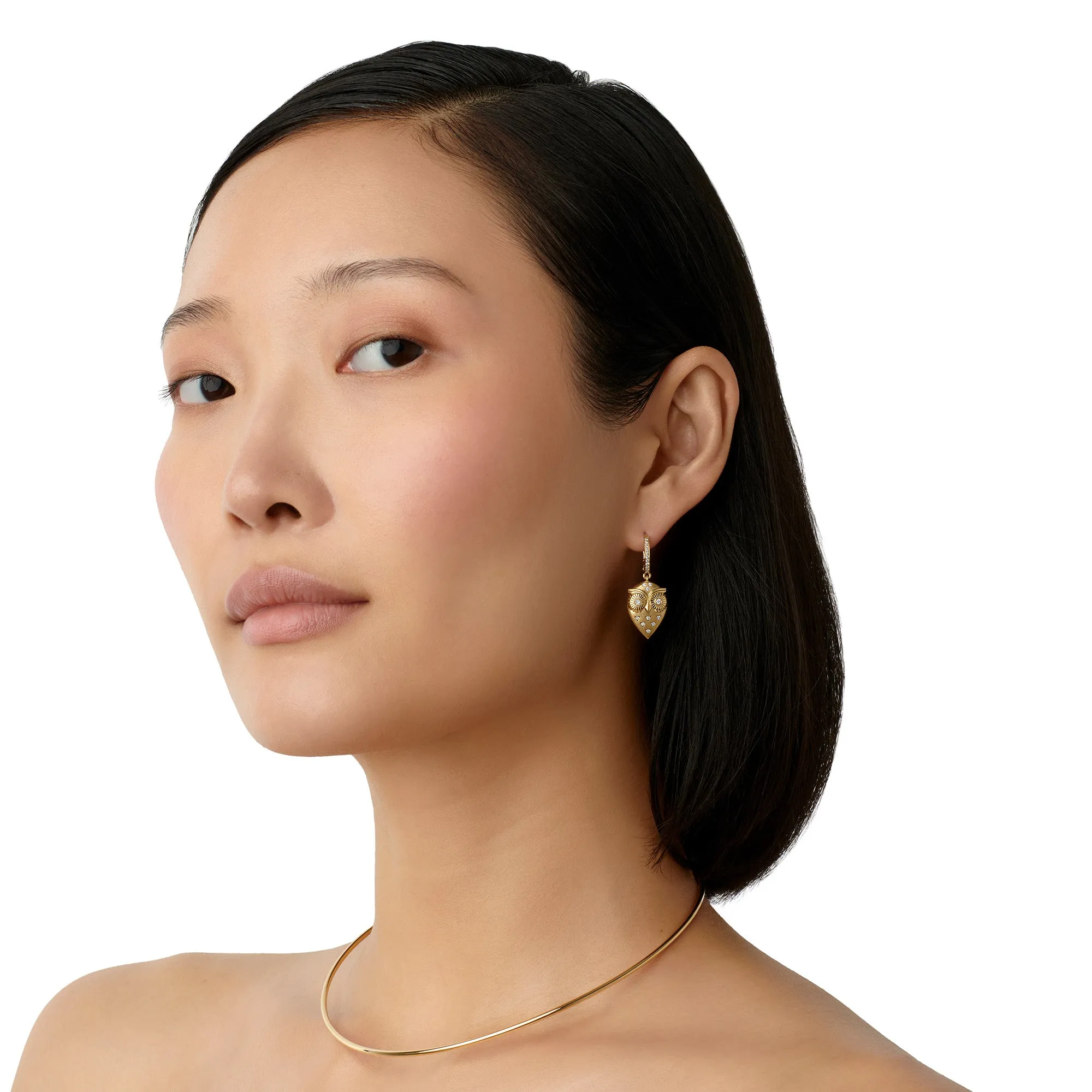 18K Triad Owl Earrings sold by TEMPLE ST CLAIR product image thumbnail 2