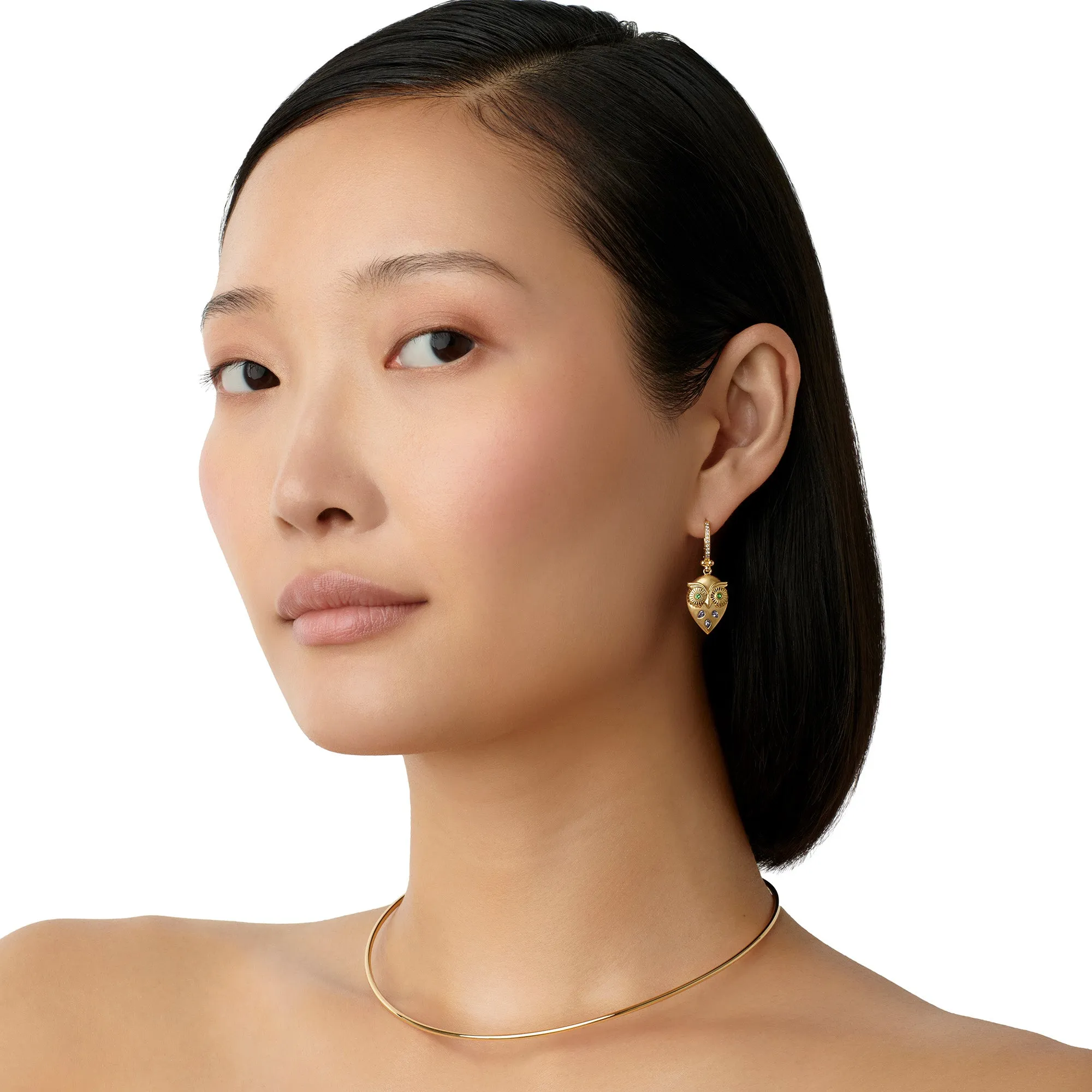 18K Tanzanite Night Owl Earrings sold by TEMPLE ST CLAIR product image thumbnail 2