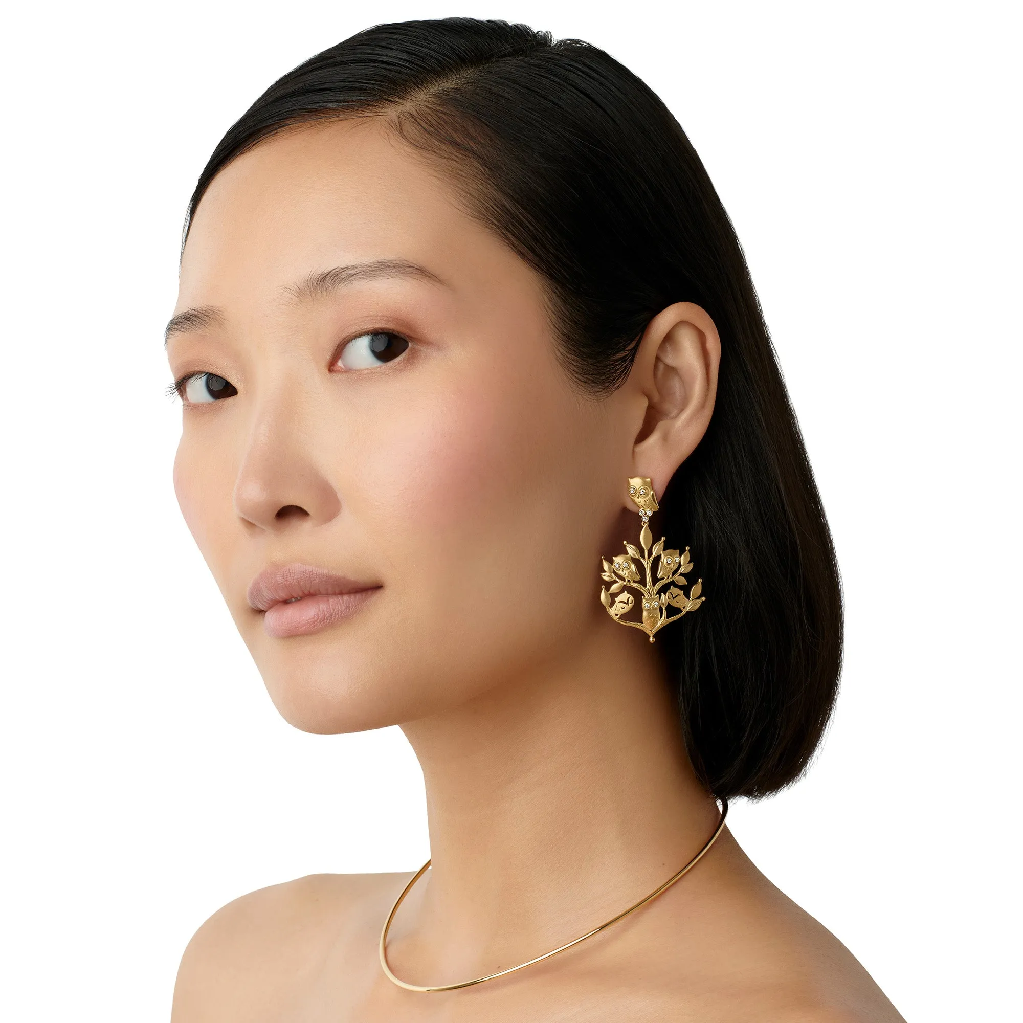 18K Owlwood Earrings sold by TEMPLE ST CLAIR product image thumbnail 2