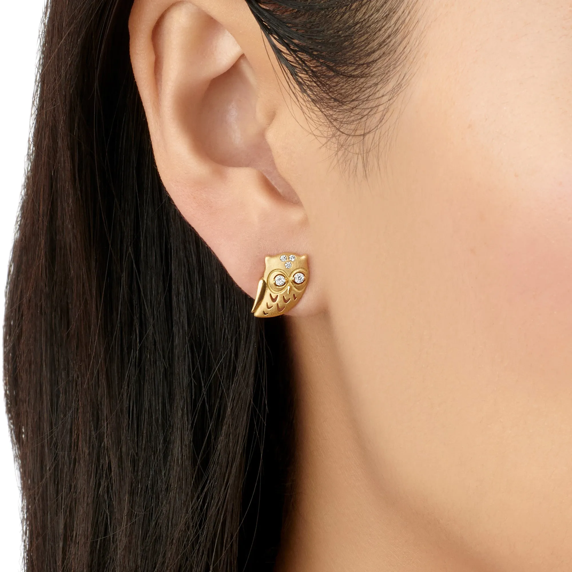 18K Owlwood Post Earrings sold by TEMPLE ST CLAIR product image thumbnail 5