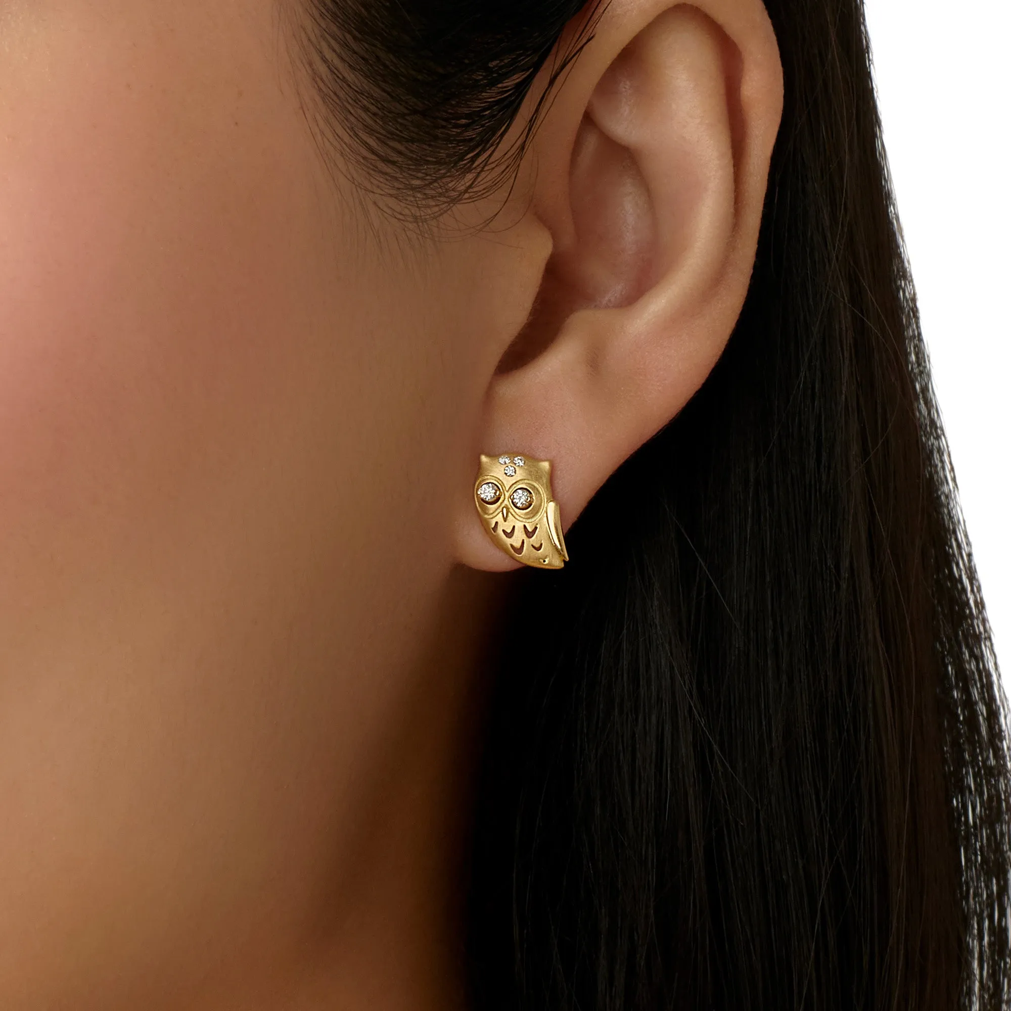 18K Owlwood Post Earrings sold by TEMPLE ST CLAIR product image thumbnail 3