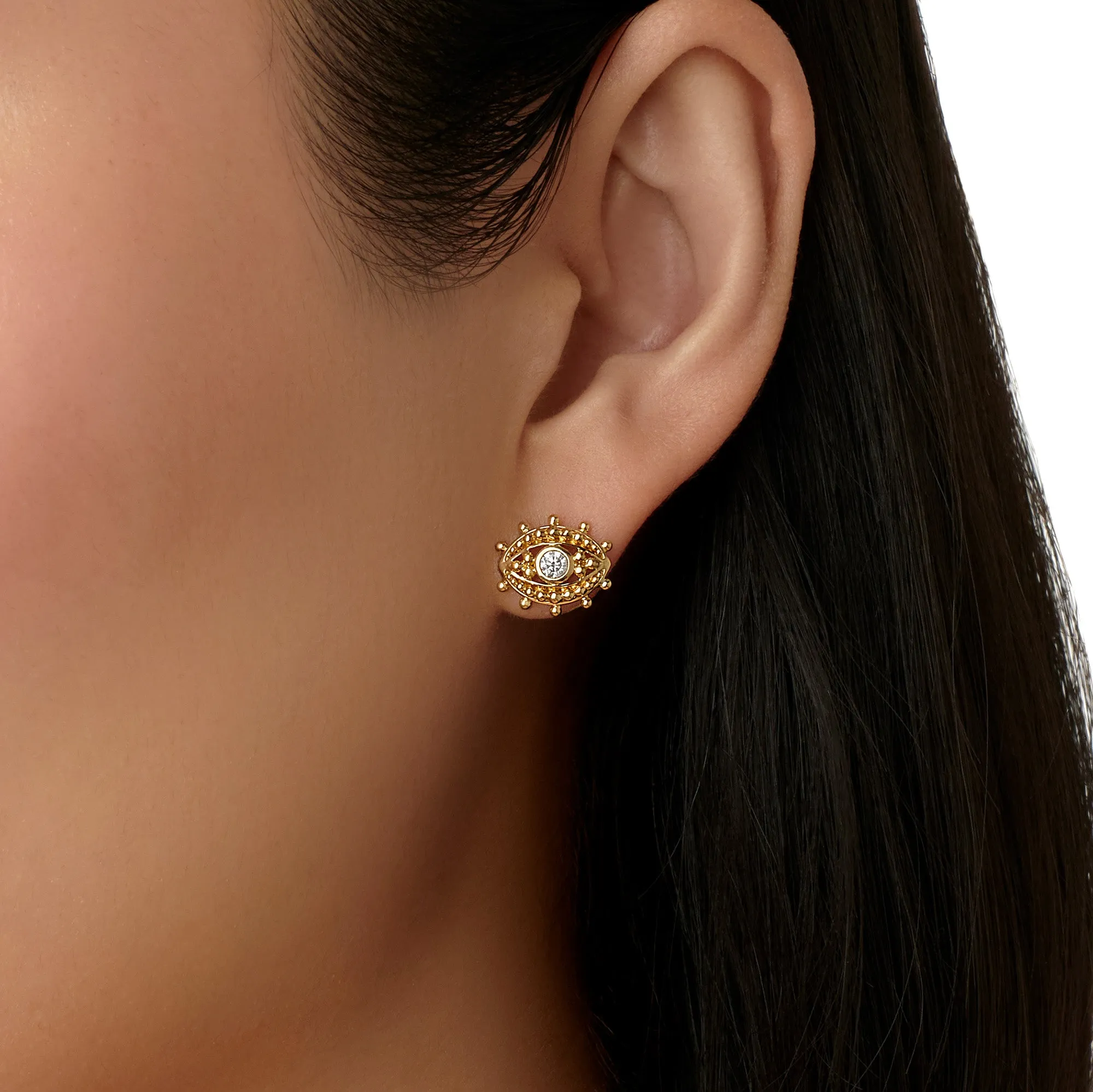 18K Third Eye Earrings sold by TEMPLE ST CLAIR product image thumbnail 3