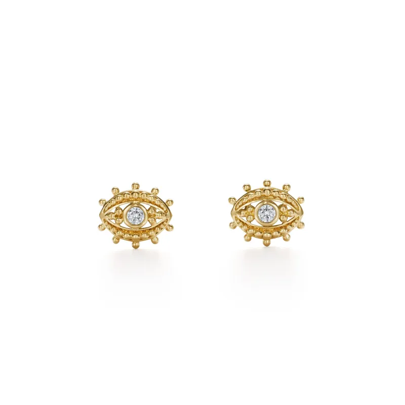 18K Third Eye Earrings made by TEMPLE ST CLAIR