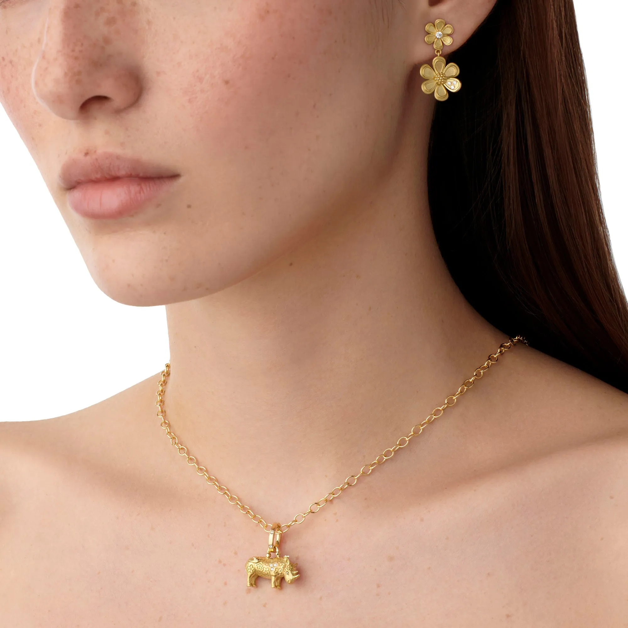 18K Kifaru Rhino Pendant sold by TEMPLE ST CLAIR product image thumbnail 2