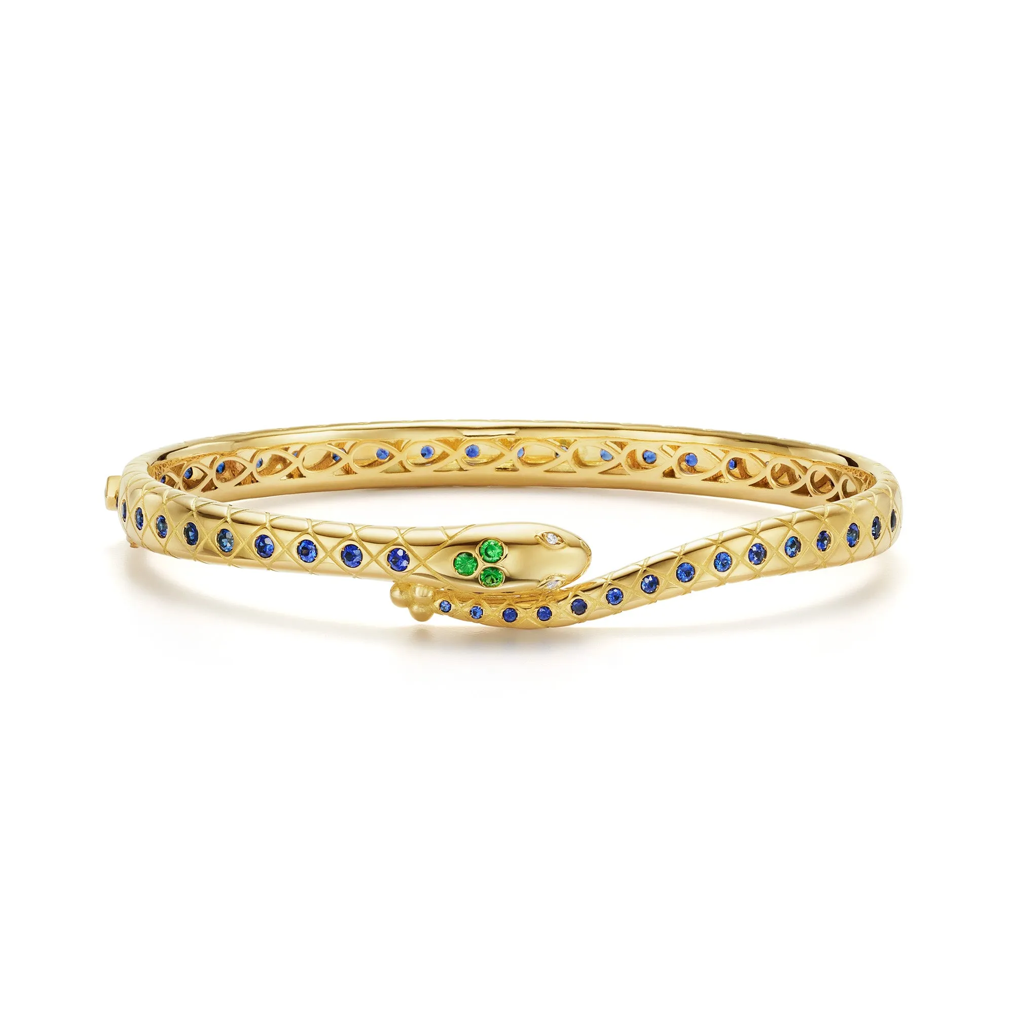 18K Blue Sapphire Delphi Serpent Bracelet sold by TEMPLE ST CLAIR