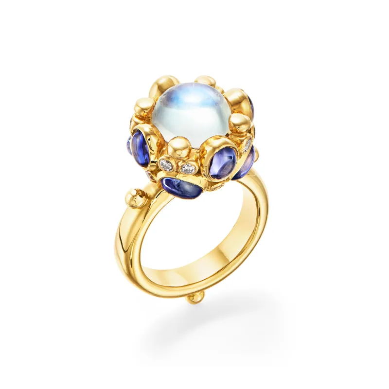 18K Anemone Ring made by TEMPLE ST CLAIR