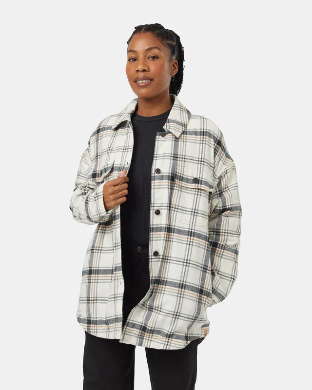 Kapok Flannel Insulated Shacket sold by tentree