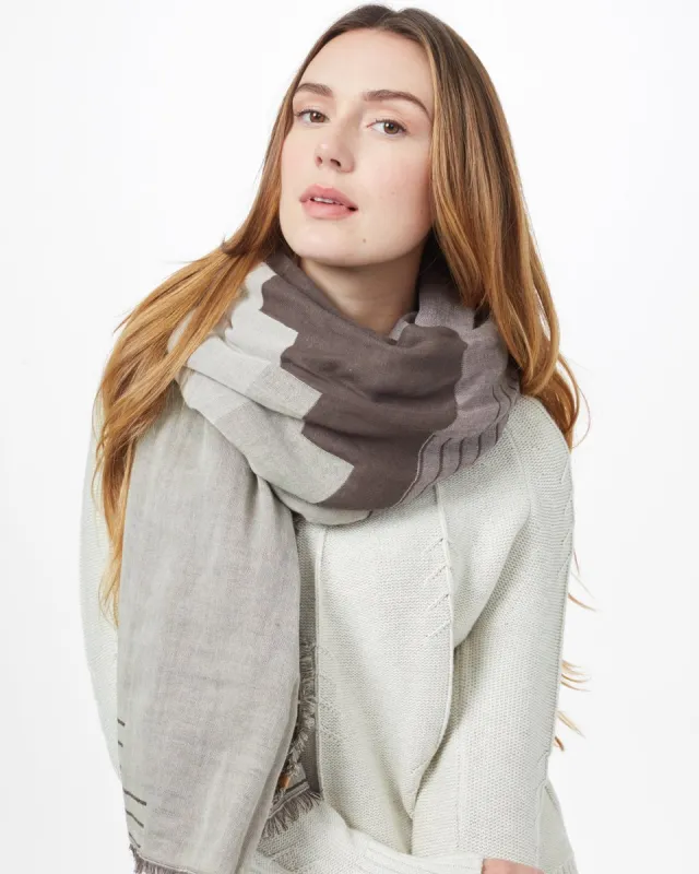 Organic Cotton Peaks Blanket Scarf sold by tentree