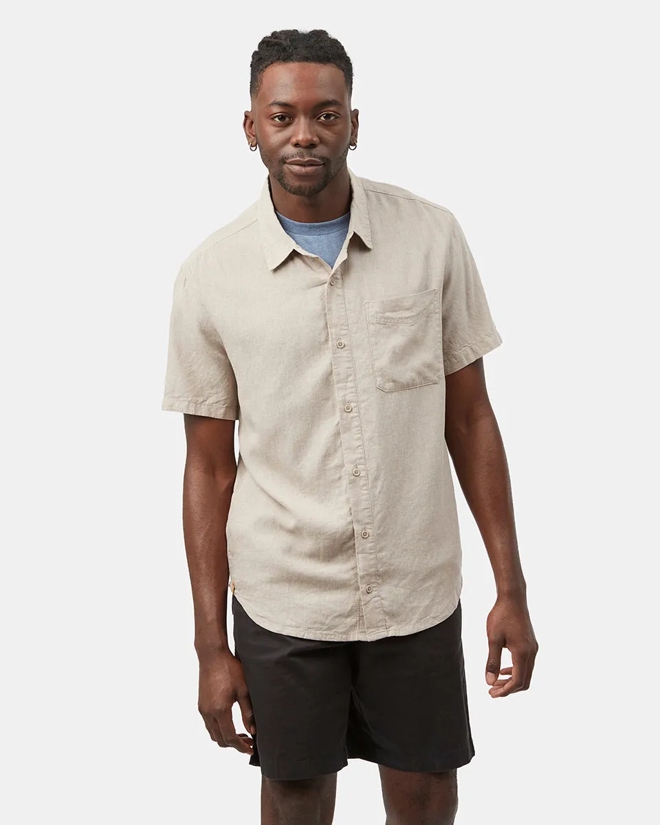 Hemp Button Front Shortsleeve Shirt (Midnight Blue) sold by tentree product image thumbnail 2