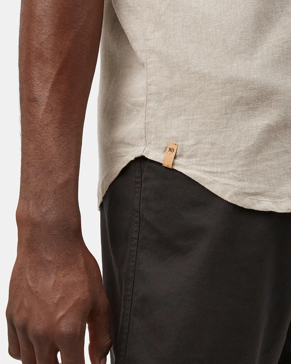 Hemp Button Front Shortsleeve Shirt (Midnight Blue) sold by tentree product image thumbnail 4