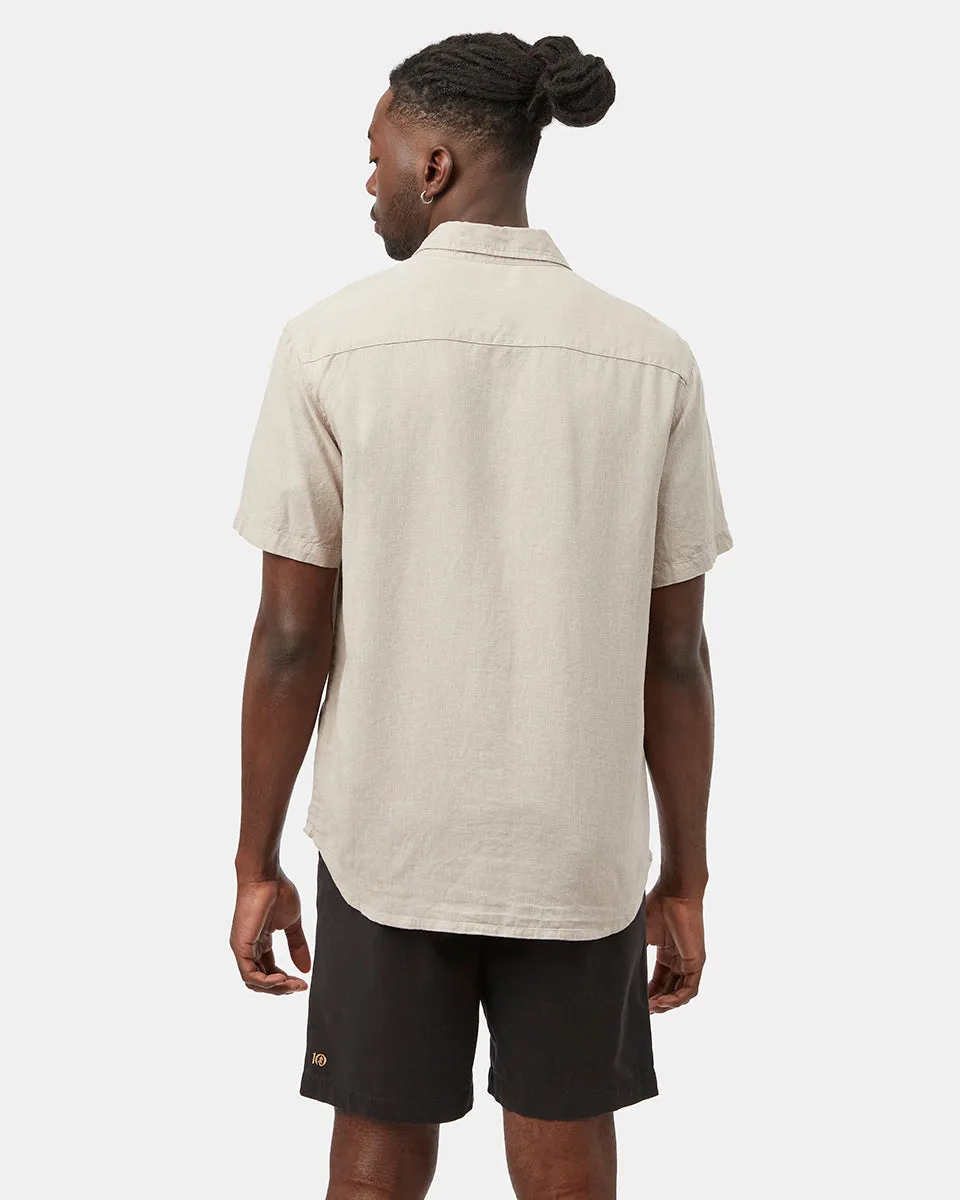 Hemp Button Front Shortsleeve Shirt (Midnight Blue) sold by tentree product image thumbnail 3