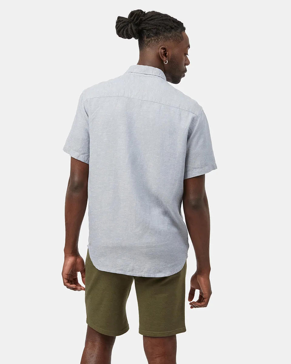 Hemp Button Front Shortsleeve Shirt (Midnight Blue) sold by tentree product image thumbnail 3