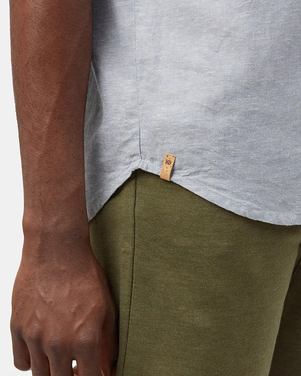 Hemp Button Front Shortsleeve Shirt (Midnight Blue) sold by tentree product image thumbnail 4