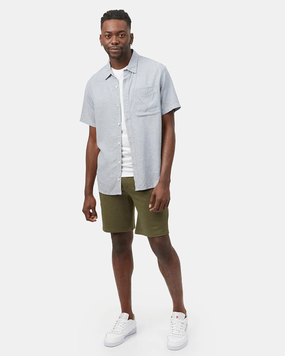 Hemp Button Front Shortsleeve Shirt (Midnight Blue) sold by tentree