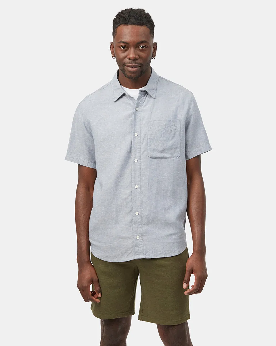 Hemp Button Front Shortsleeve Shirt (Midnight Blue) sold by tentree product image thumbnail 2