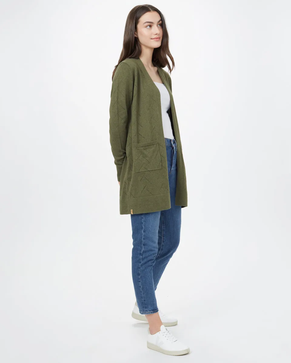 Highline Cotton Sage Tree Stitch Cardigan sold by tentree product image thumbnail 5