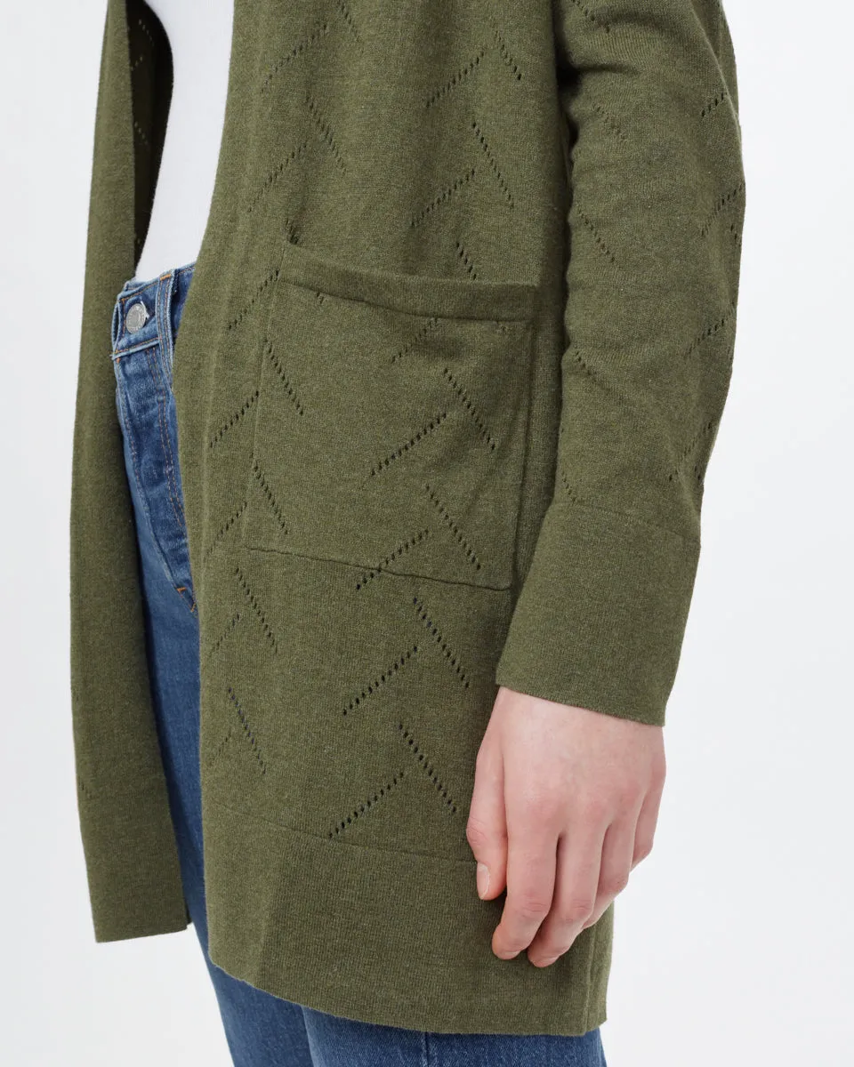 Highline Cotton Sage Tree Stitch Cardigan sold by tentree product image thumbnail 4