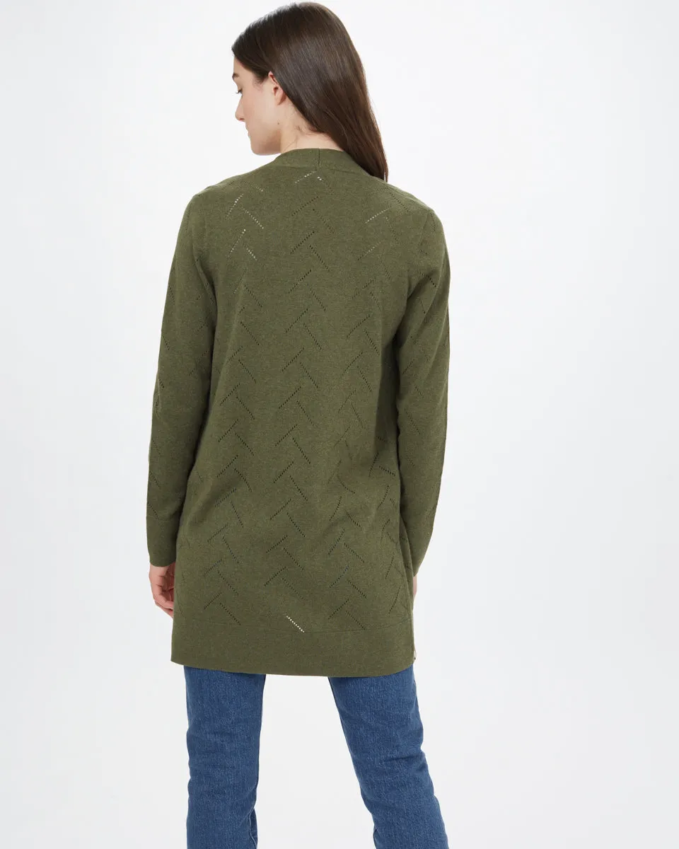 Highline Cotton Sage Tree Stitch Cardigan sold by tentree product image thumbnail 3