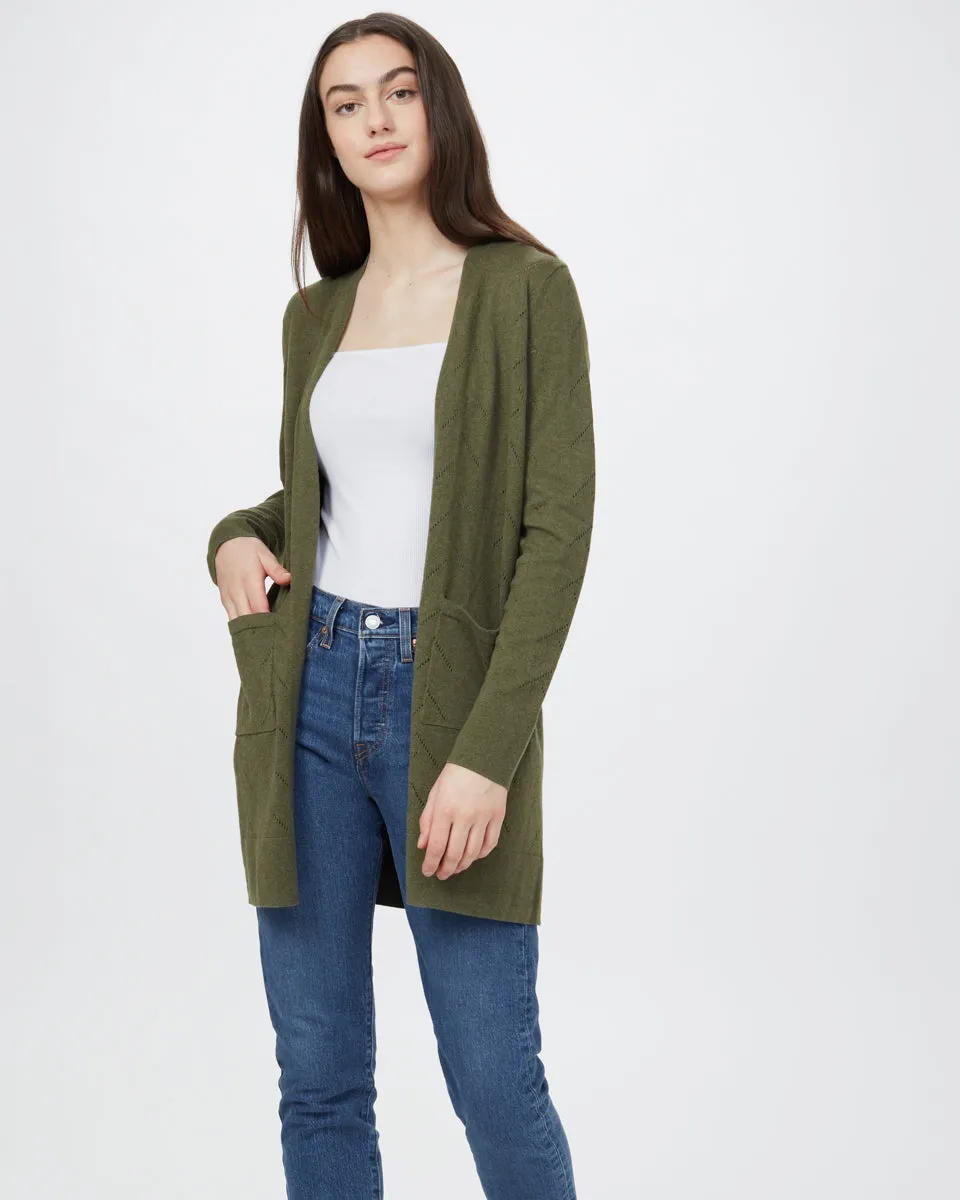Highline Cotton Sage Tree Stitch Cardigan sold by tentree product image thumbnail 2