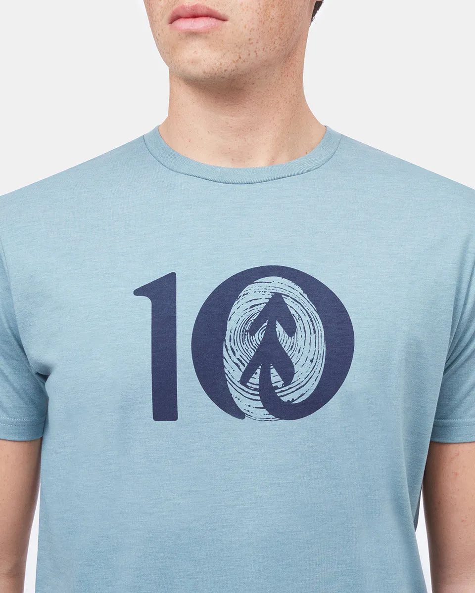 Woodgrain Ten T-Shirt (Meteorite Black Heather) sold by tentree product image thumbnail 4