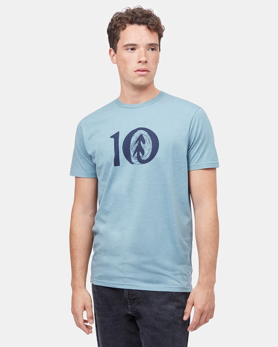 Woodgrain Ten T-Shirt (Meteorite Black Heather) sold by tentree product image thumbnail 2