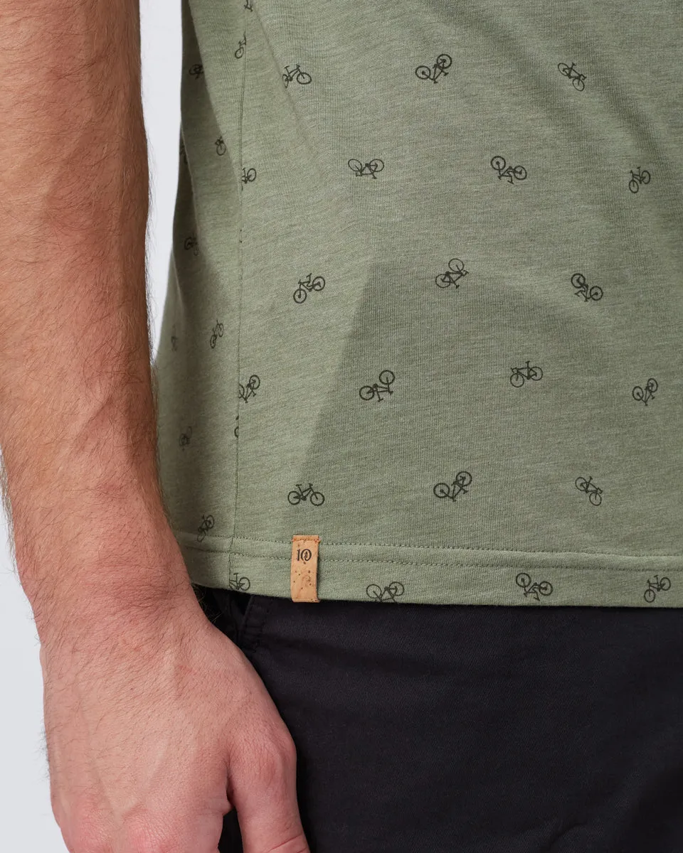 Bike Around Print T-Shirt (Midnight Blue Heather/Tourmaline) sold by tentree product image thumbnail 3