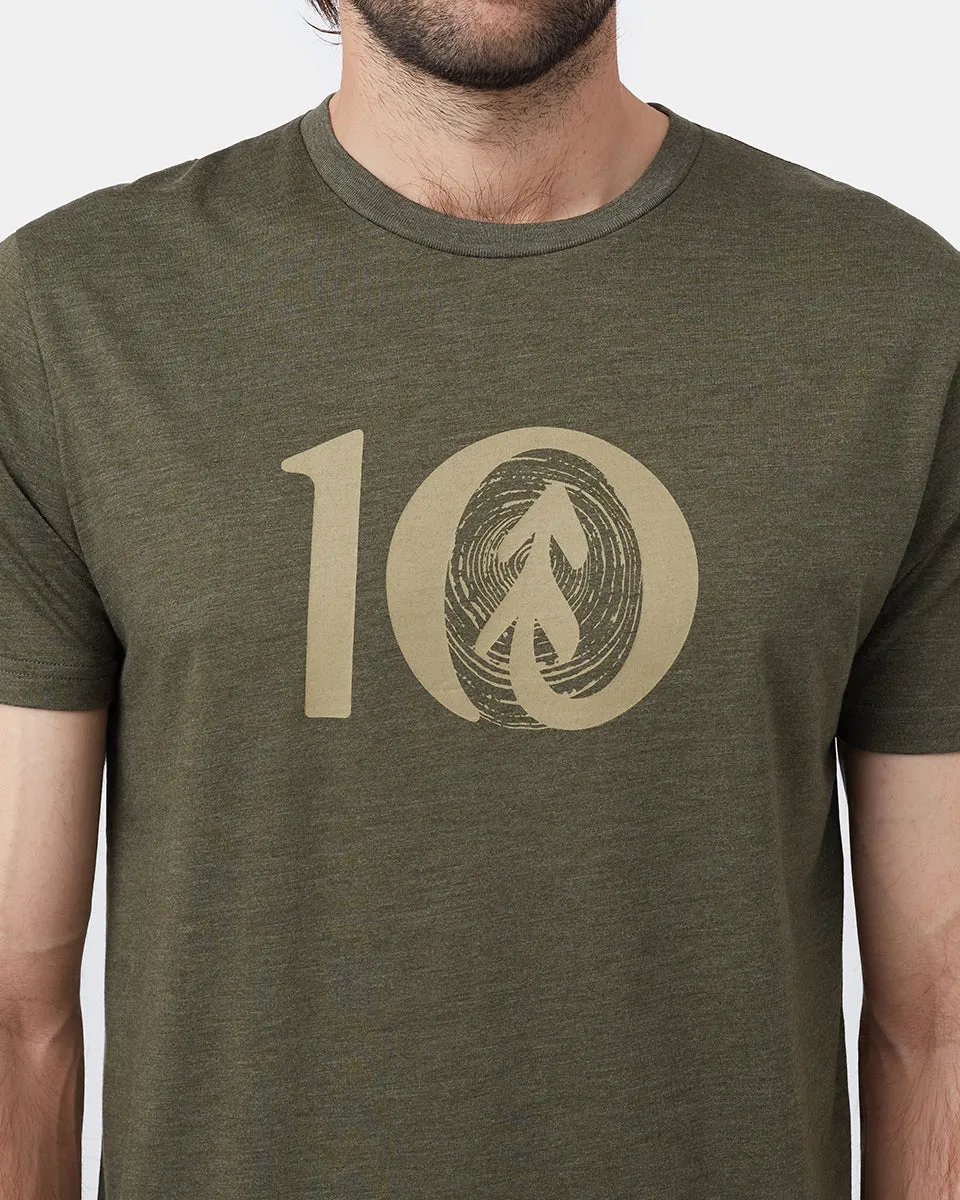 Woodgrain Ten T-Shirt (Meteorite Black Heather) sold by tentree product image thumbnail 4