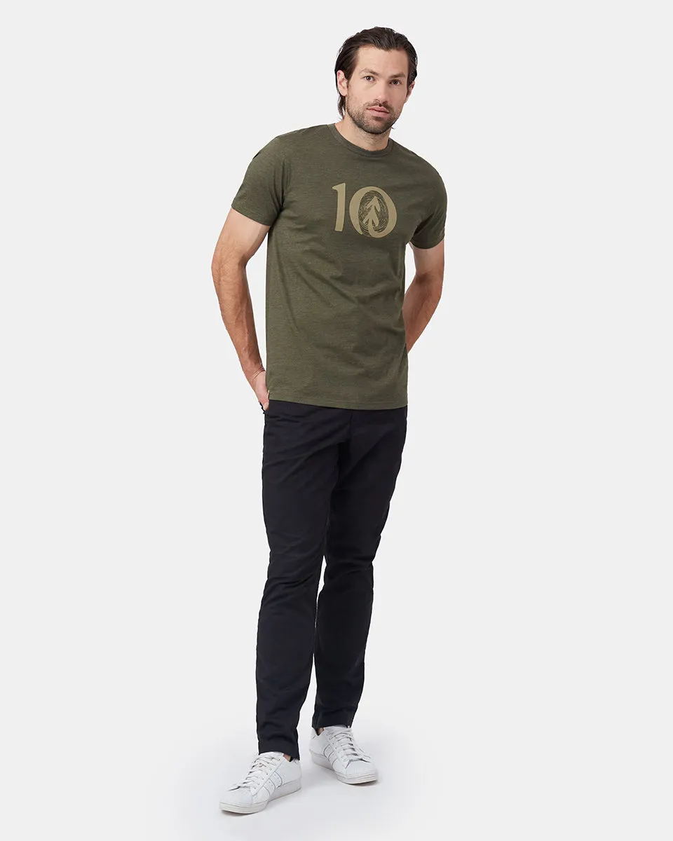 Woodgrain Ten T-Shirt (Meteorite Black Heather) sold by tentree product image thumbnail 2