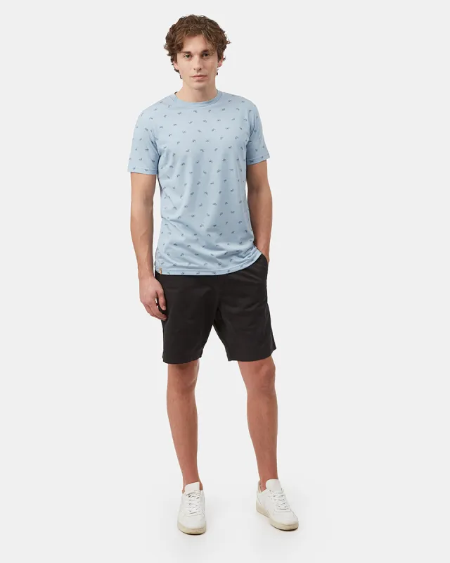 Bike Around Print T-Shirt (Midnight Blue Heather/Tourmaline) sold by tentree