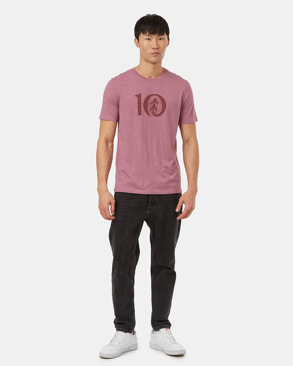 Woodgrain Ten T-Shirt (Meteorite Black Heather) sold by tentree product image thumbnail 2