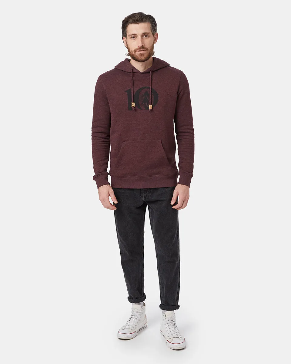 Woodgrain Ten Hoodie (Meteorite Black Heather) sold by tentree