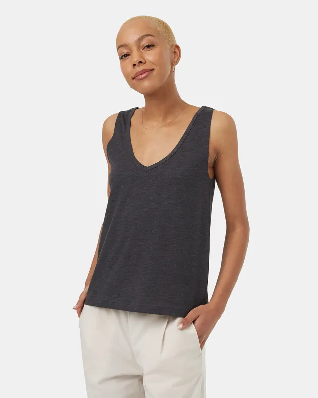 TreeBlend Double V Tank sold by tentree