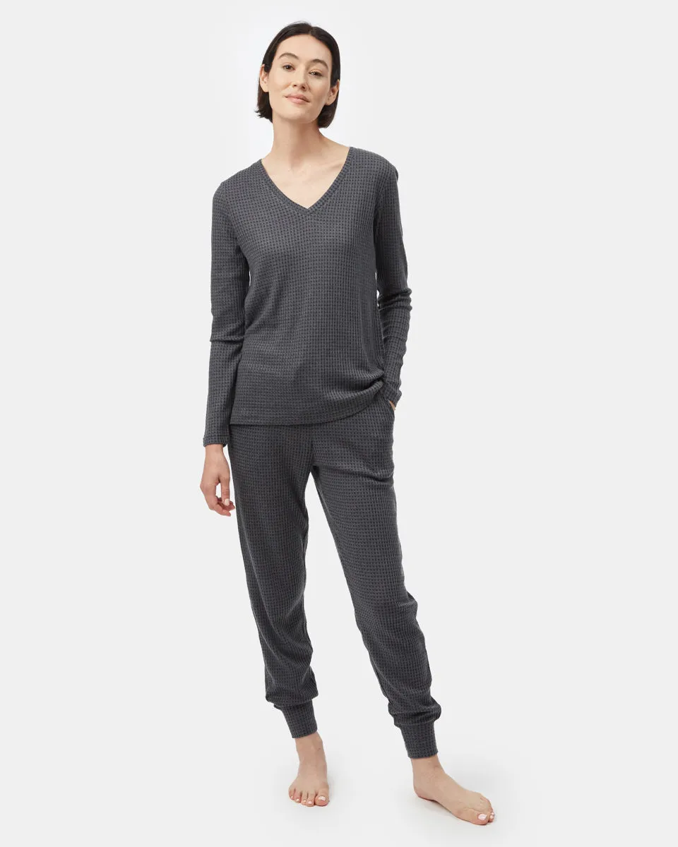 Wide Waffle V-Neck Top sold by tentree