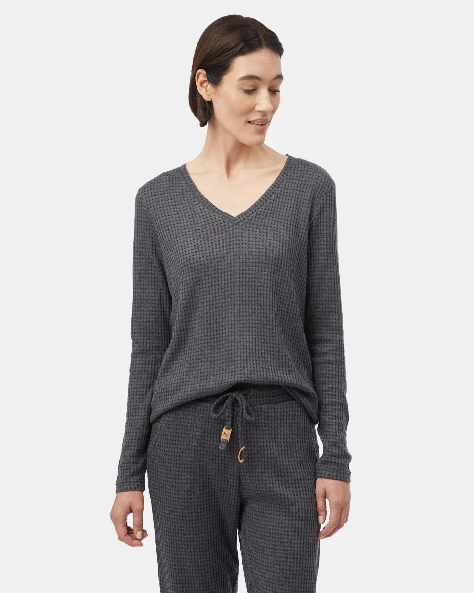 Wide Waffle V-Neck Top sold by tentree product image thumbnail 2