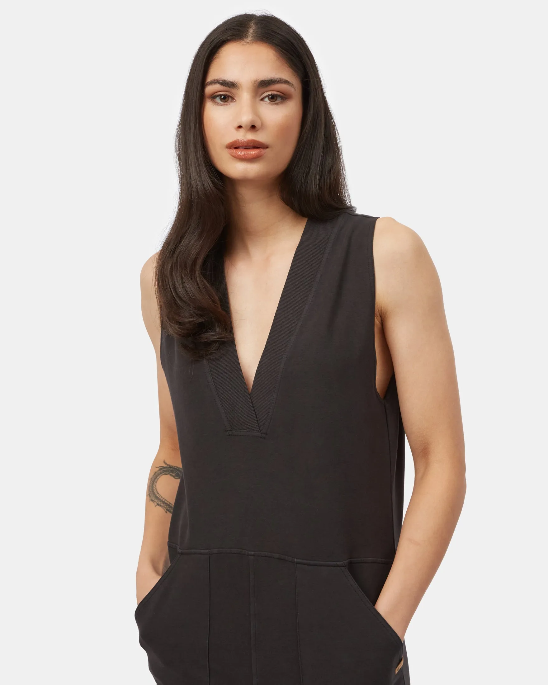 French Terry V-Neck Jumpsuit sold by tentree product image thumbnail 4