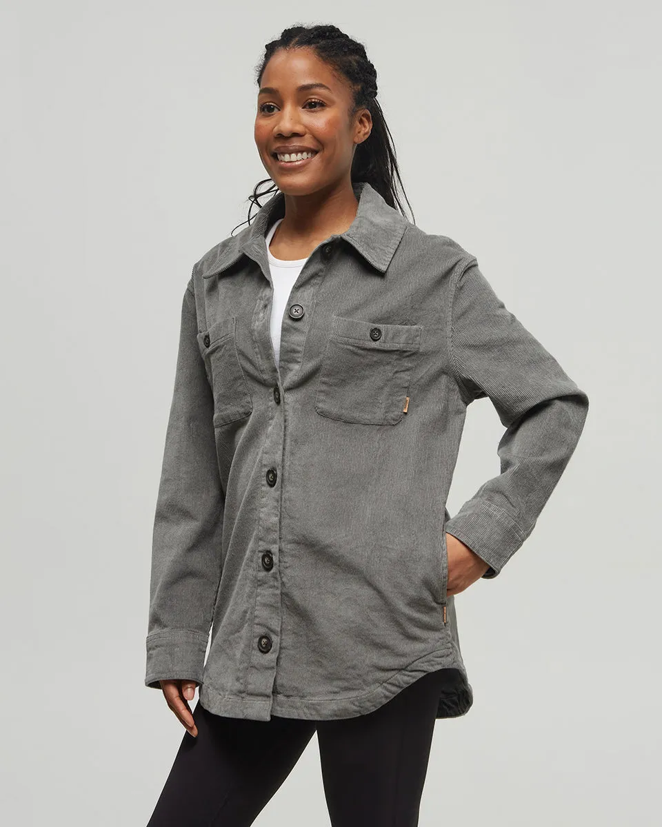 EcoStretch Corduroy Shacket sold by tentree